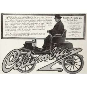   Electric Runabout Vintage Car   Original Print Ad