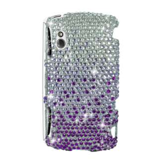 Purple Splash Bling Hard Case Sony Ericsson Xperia Play  