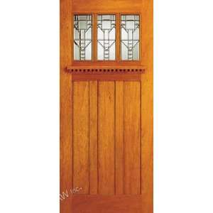    Brazilian Mahogany Craftsman Style Entry Doors with Beveled Glass