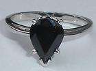 VINTAGE 14K WHITE GOLD 1.85 CARAT SAPPHIRE SOLITAIRE RING SIZE 5 1/2
