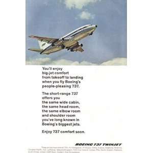  Print Ad 1968 Boeing 737 Twinjet Boeing Books