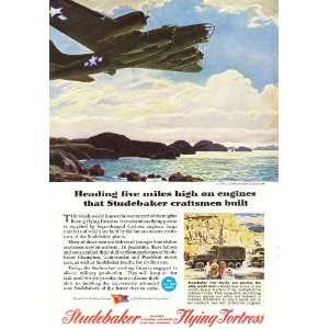  1944 WWII Ad Studebaker Boeing B 17 Flying Fortress 5 