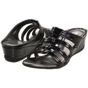   Patent Leather Womens Wedge Sandal, Black, Size 8.5B 