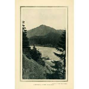  1911 Print Fish Wheel Columbia River Gorge Oregon Scene 