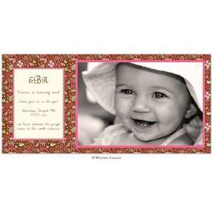 Girl Birth Announcements   Treetop Pink Flat Photo Card