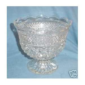  Large Wexford Glass Footed Bowl 