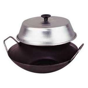  Wok Set, Flat Bottom, 12, Cold Rolled Steel, Two Wire 