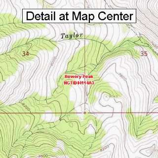  USGS Topographic Quadrangle Map   Bowery Peak, Idaho 