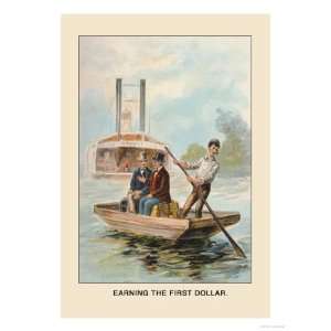  Abe Lincoln, Earning the First Dollar Giclee Poster Print 