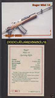 1975 RUGER MINI 14 SPORTING RIFLE .223 GREAT GUNS CARD  