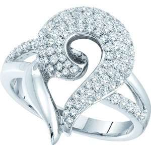   White Gold 1ct Round Cut Diamond Wedding Engagement Bridal Band Ring