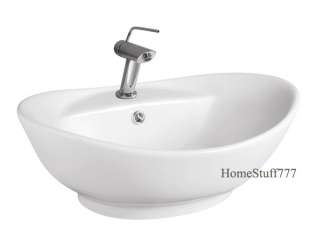 23 Bathroom Lavatory Oval Bowl Vessel Sink Ceramic Art Basin TP5918 