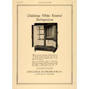  1917 Ad Challenge White Enameled Kitchen Refrigerators 