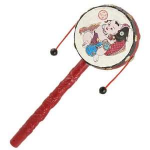 Como Child Toddlers Babies Hand Rattle Drum Chinese Traditional Toy