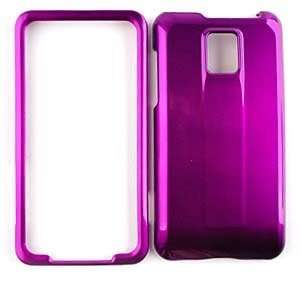   DARK PURPLE SNAP ON CELL PHONE CASE FACEPLATE COVER FOR LG OPTIMUS G2x