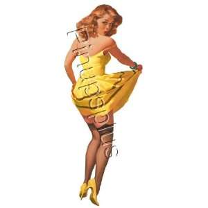  Pinup Hiked Skirt Honey Decal S380 Musical Instruments