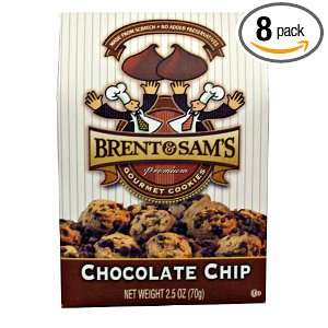 Brent & Sams Cookies, Extra Chocolate Chip, 2.5 Ounce (Pack of 8 