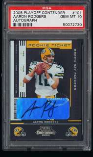   Contenders Aaron Rodgers AUTO ROOKIE RC #101 PSA 10 GEM MINT (PWCC