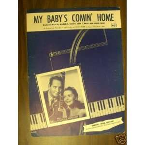   Sheet Music My Babys Comin Home Les And Mary Ford 57 