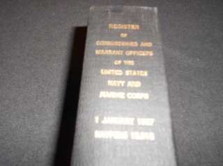 VINTAGE REGISTER OF OFFICERS BOOK USN NAVY MARINE CORPS USMC 1957 RARE 