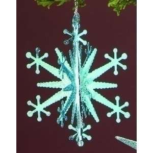 Club Pack of 12 Visions of Faith Glitter Snowflake Christmas Ornaments