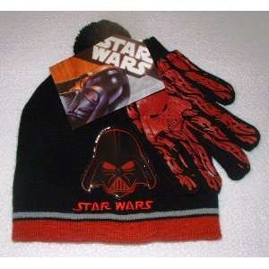   Star Wars Darth Vader Red Hat & Gloves Winter combo set Toys & Games