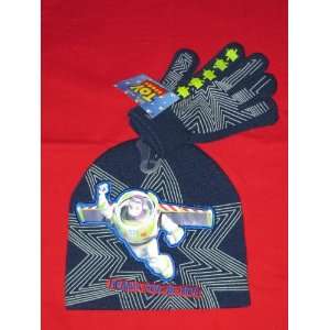   Buzz Lightyear Beanie Cap & Glove Set Winter Hat 