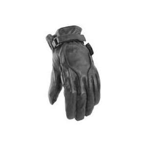  Mens Power Trip Jet Black Gloves Small Perforated 