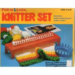 FUN N LEARN KNITTER SET (Knitting Machine and Starter Supply of Yarn 
