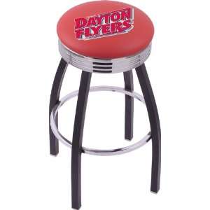 University of Dayton Steel Stool with 2.5 Ribbed Ring Logo Seat and 