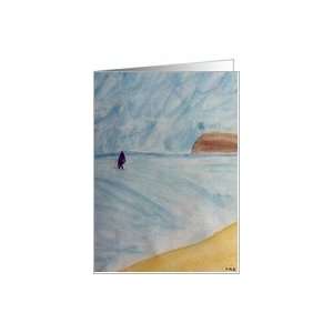  Windsurfer water color painting Card Health & Personal 