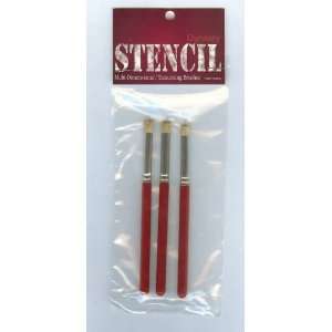  Dynasty Stencil Brush   3 Pack of Size 1/4 Arts, Crafts 