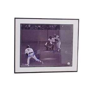  Bucky Dent and Mike Torrez Framed Autographed 16x20 