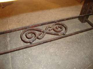 Custom Barn Door & Antique Wrought Iron Dining Table  