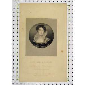    1831 Antique Print Portrait Lady Agnes Buller Dean