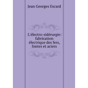   Ã©lectrique des fers, fontes et aciers Jean Georges Escard Books