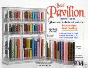 Bead Pavilion, Showcase w/4 Shelves, 2 Round/2 FlipTop  