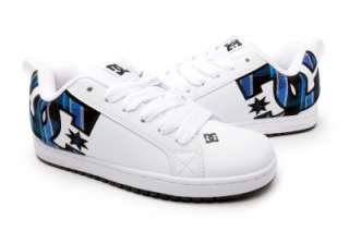 DC Mens Shoes Court Graffik SE 300927 White/Blue Plaid US mens size 12 