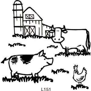  The Fun Farm Rubber Stamp Arts, Crafts & Sewing