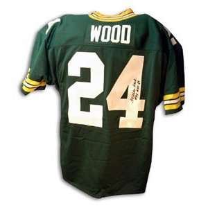  Willie Wood Signed Green Bay Packers Throwback Jersey 