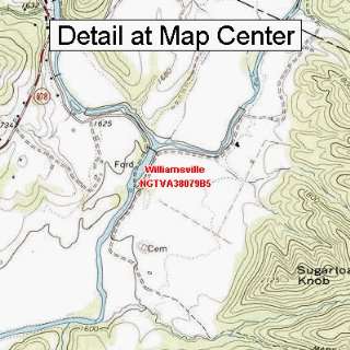  USGS Topographic Quadrangle Map   Williamsville, Virginia 