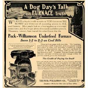  1907 Ad Peck Williamson Company Underfeed Furnace Heat 