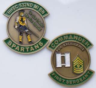 HHSC 532ND MI BN COMMANDER SPARTANS Challenge Coin  