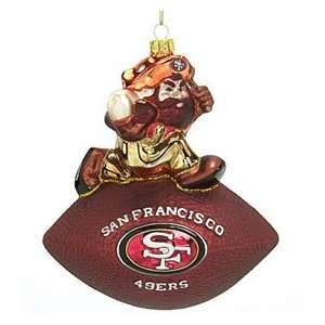    San Francisco 49ers Mascot Football Ornament