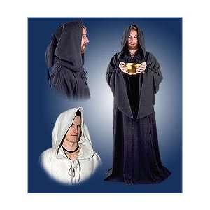  Black Druid Robe with Full Hood