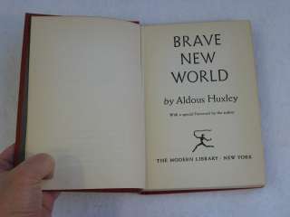 Aldous Huxley BRAVE NEW WORLD Modern Library c. 1946 HC  