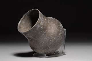 well provenanced, ancient, dark grey burnished pottery jug, from the 