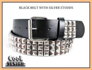 PYRAMID studded Unisex belt with metal studs removable buckle S, M, L 