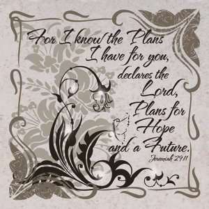  For I know the plans   Jeremiah 2911   6.5x6.5 Colored 