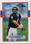 JIM HARBAUGH AUTOGRAPH SIGNED 1989 TOPPS TRADED BEARS  